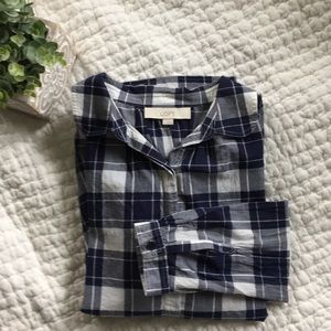 LOFT cotton pullover blouse